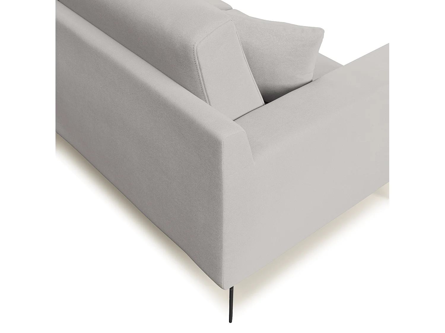 Prestige modernes Sofa aus abwaschbarer Mikrofaser T11 186 cm  hellgrau