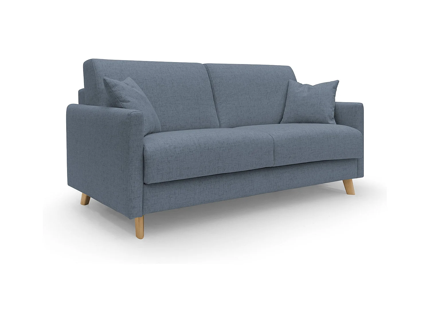 Edgar Canapé lit convertible en tissu FELIS imperméable T03 180 cm (mat. 140x197) bleu
