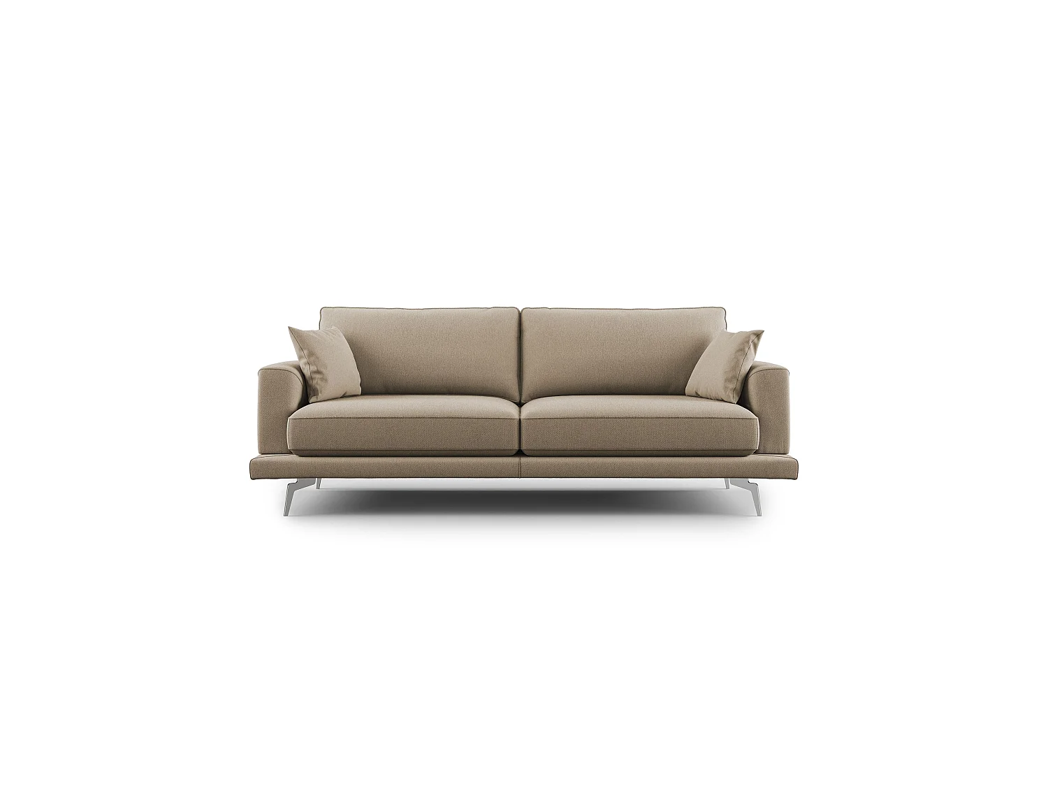Dorian Canapé moderne en tissu doux anti-tache T05 198 cm beige