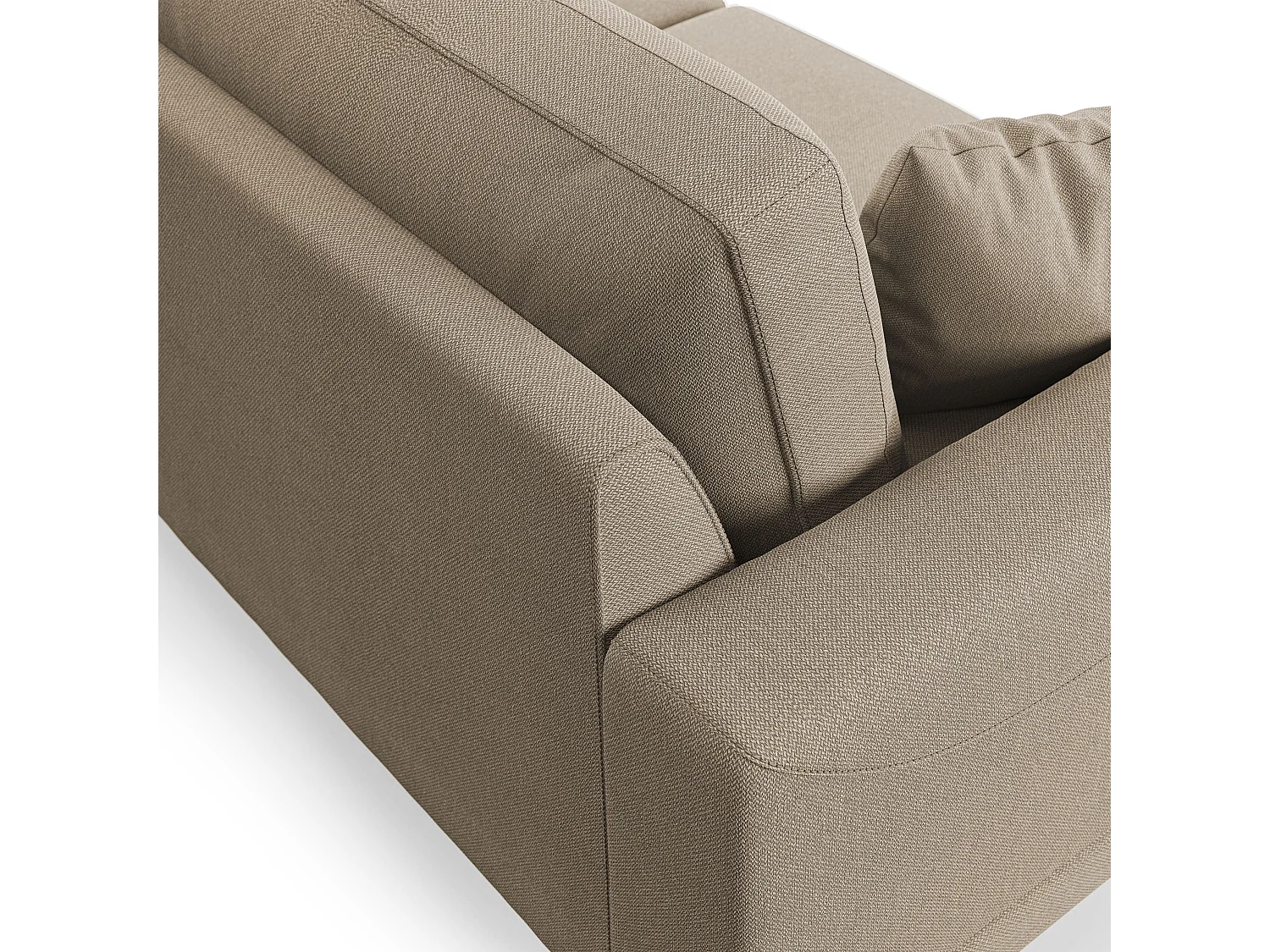 Dorian Canapé moderne en tissu doux anti-tache T05 198 cm beige