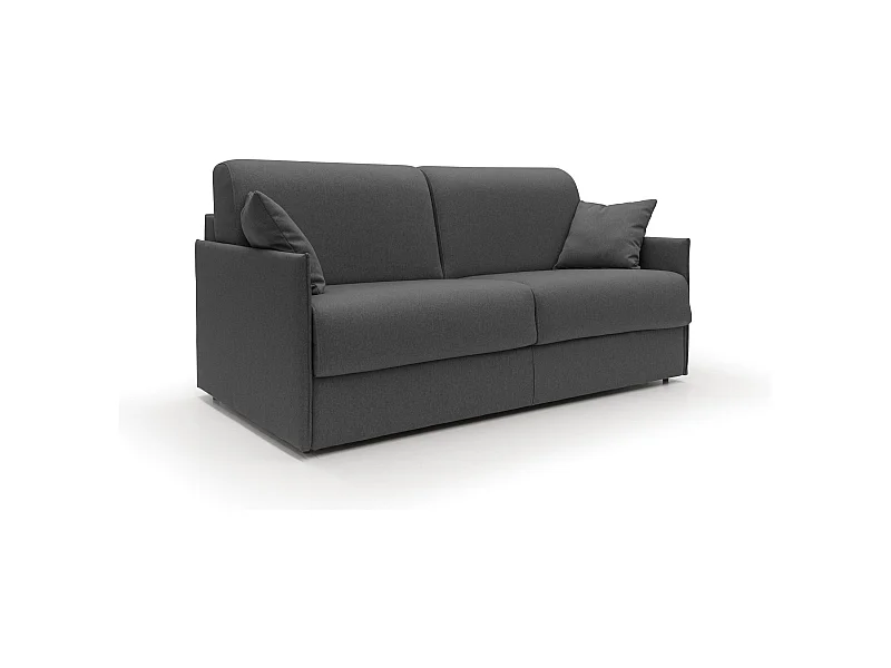 Evans Schlafsofa aus wasserfestem Stoff T13 169 cm (mat. 140x197)  anthrazit