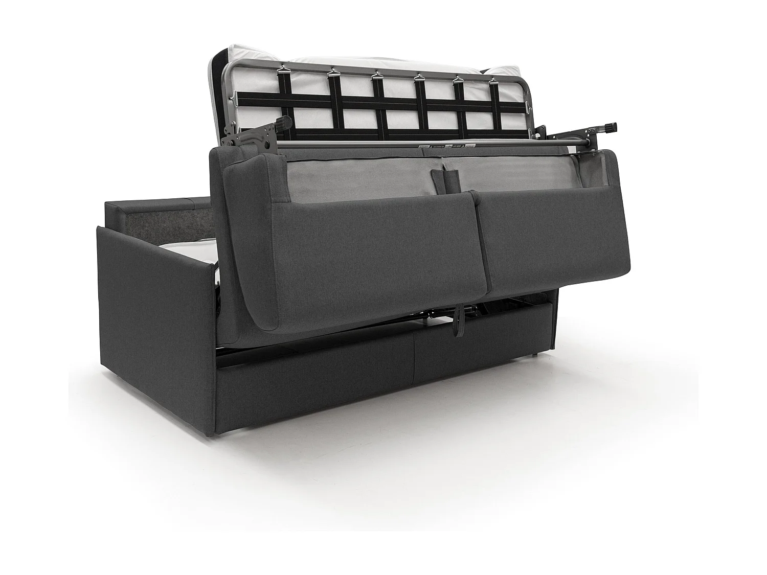 Evans Schlafsofa aus wasserfestem Stoff T13 169 cm (mat. 140x197)  anthrazit