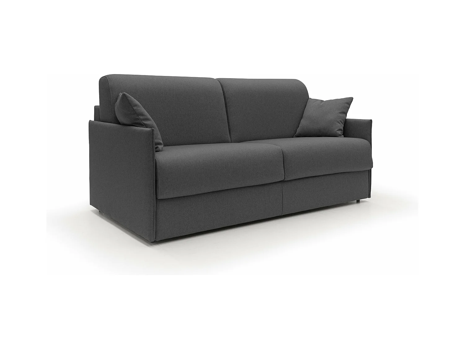Evans Canapé lit convertible en tissu imperméable T13 169 cm (mat. 140x197)  anthracite