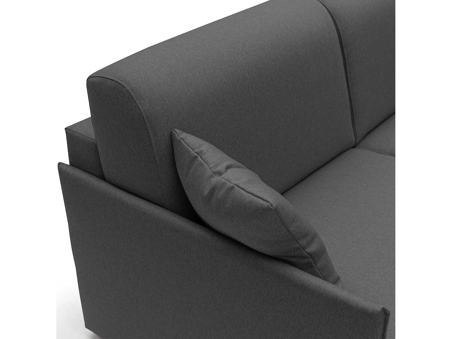 Evans Sofá cama convertible en tela impermeable 169 cm (mat. 140x197) Antracita