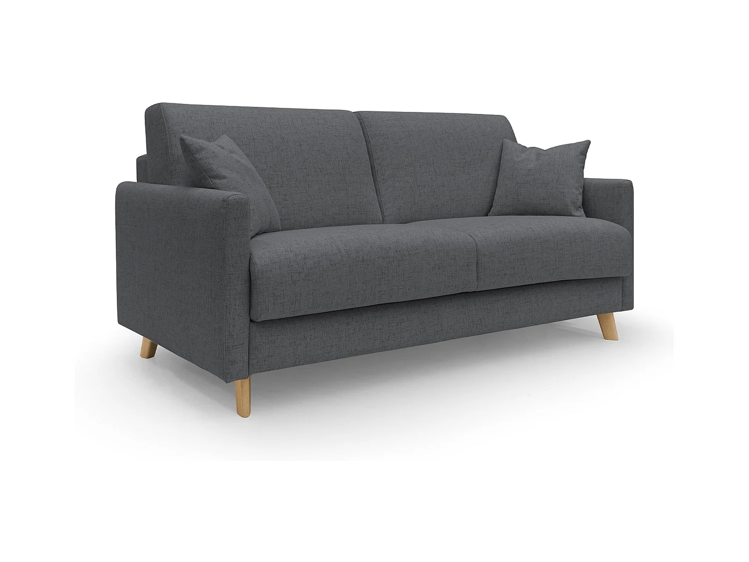 Edgar Canapé lit convertible en tissu FELIS imperméable T03 180 cm (mat. 140x197) anthracite