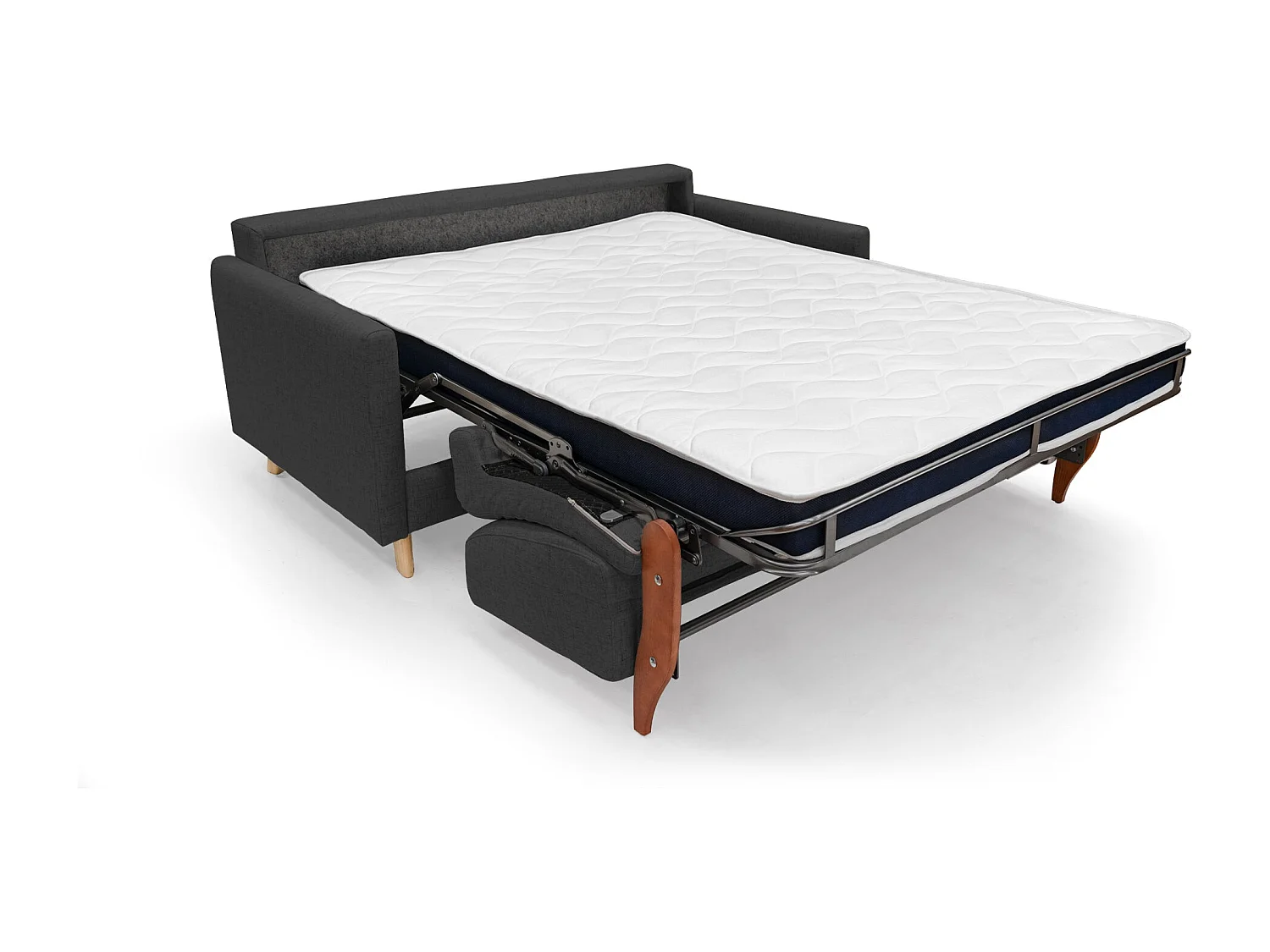 Edgar Sofá cama convertible en tela FELIS impermeable 180 cm (mat. 140x197) Antracita