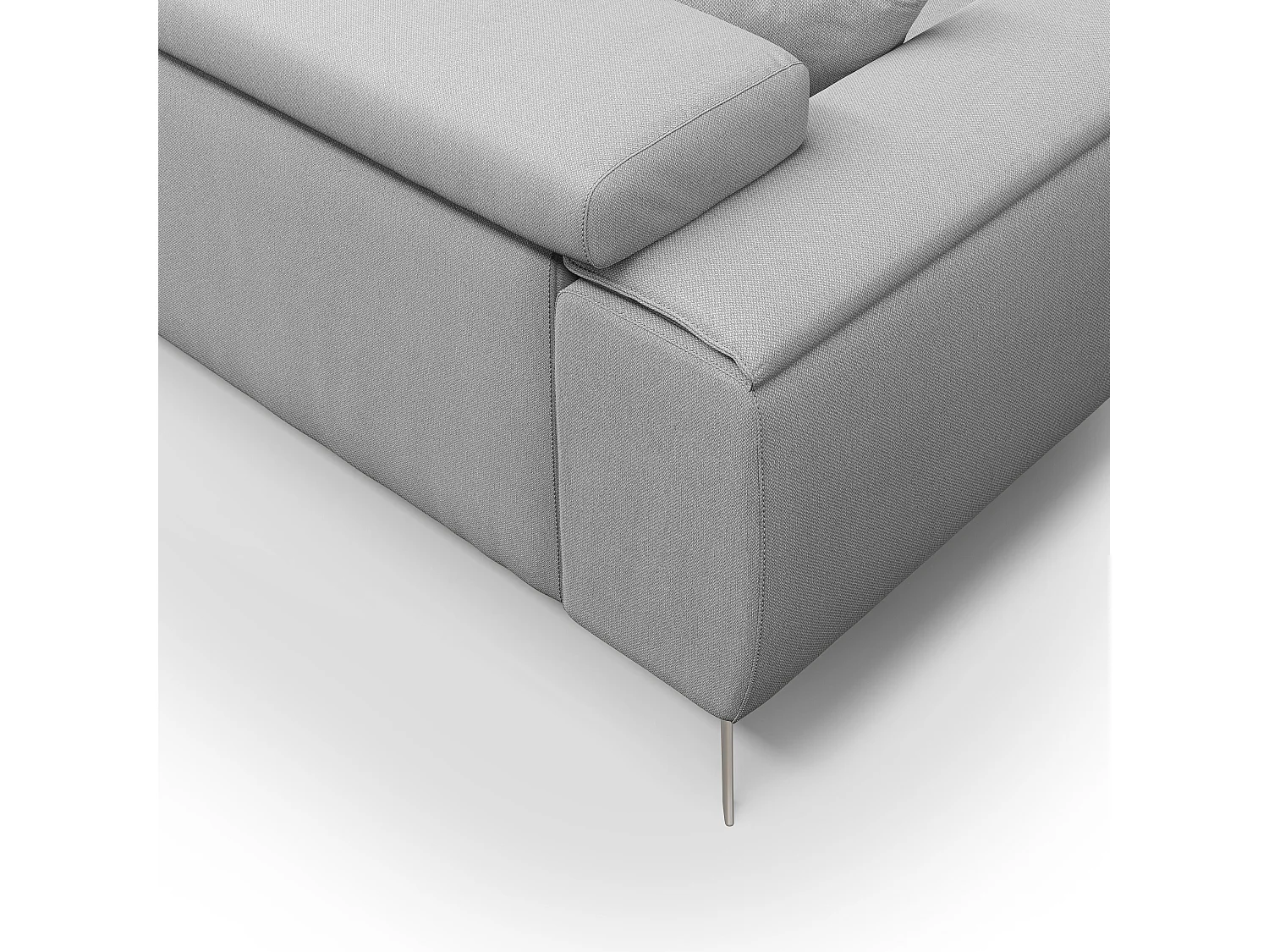 Fusion Divano con sedute allungabili in tessuto smacchiabile T05 215 cm grigio