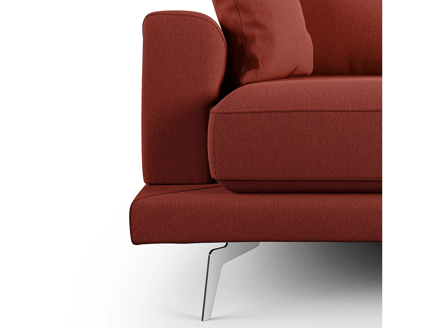 Dorian Divano moderno in tessuto morbido antimacchia T05 178 cm rosso