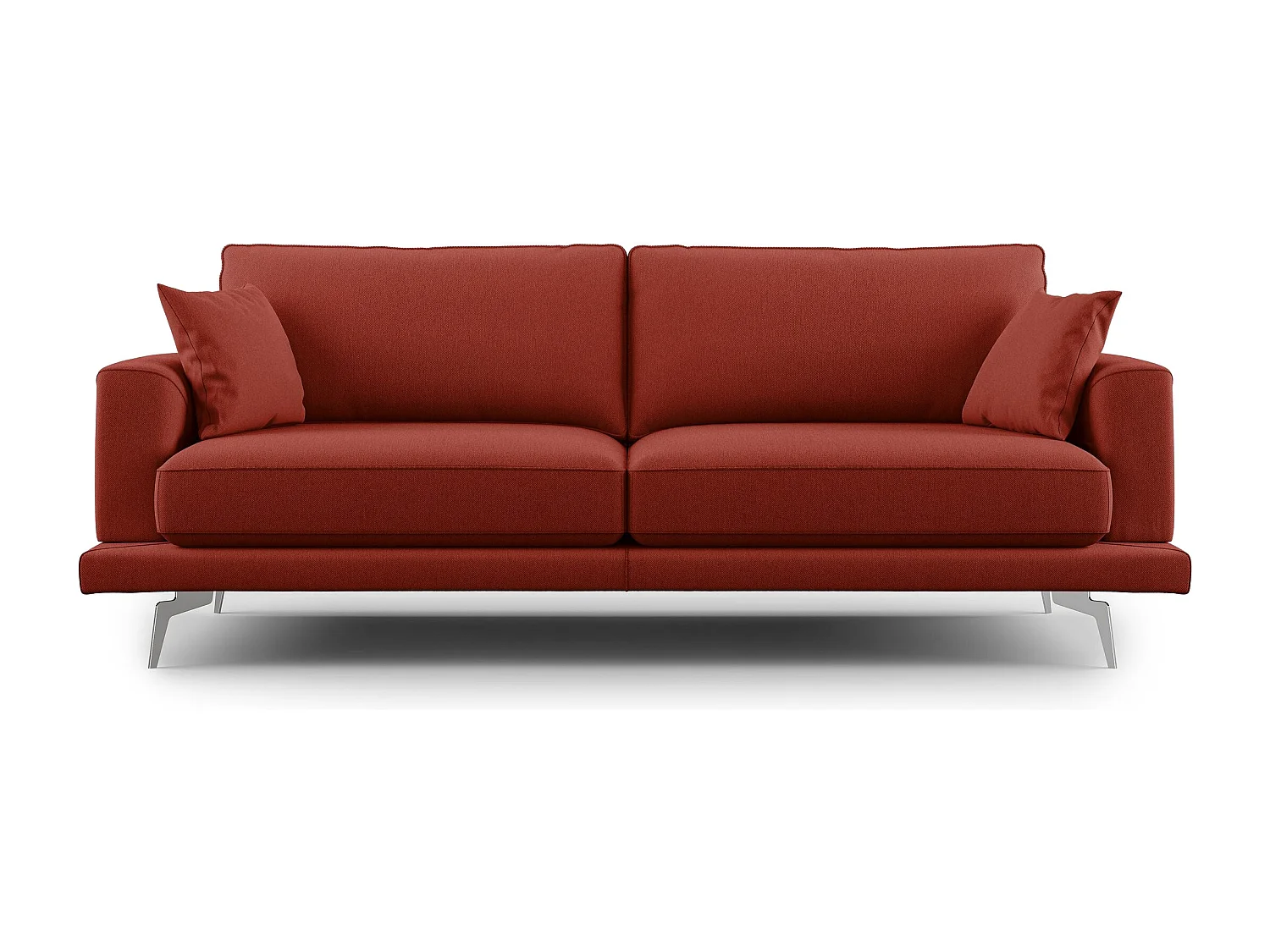 Dorian modernes Sofa aus weichem, schmutzabweisendem Stoff T05 178 cm rot
