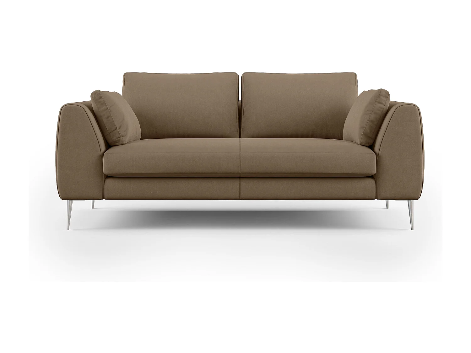 Plano Sofá moderno en microfibra técnica desmontable 176 cm Marrón