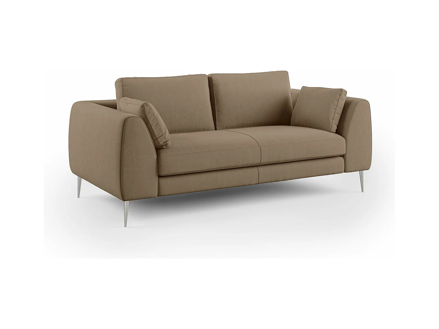 Plano Canapé moderne en microfibre technique détachable T11 176 cm brun