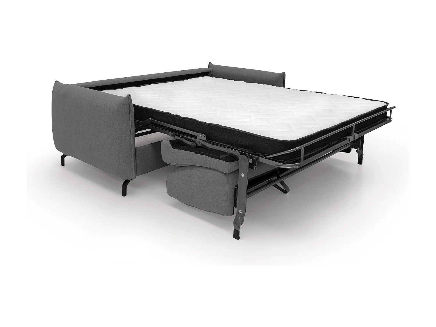 Scarlet Sofá cama convertible en tejido mixto de algodón impermeable 215 cm (mat.160x197) Antracita