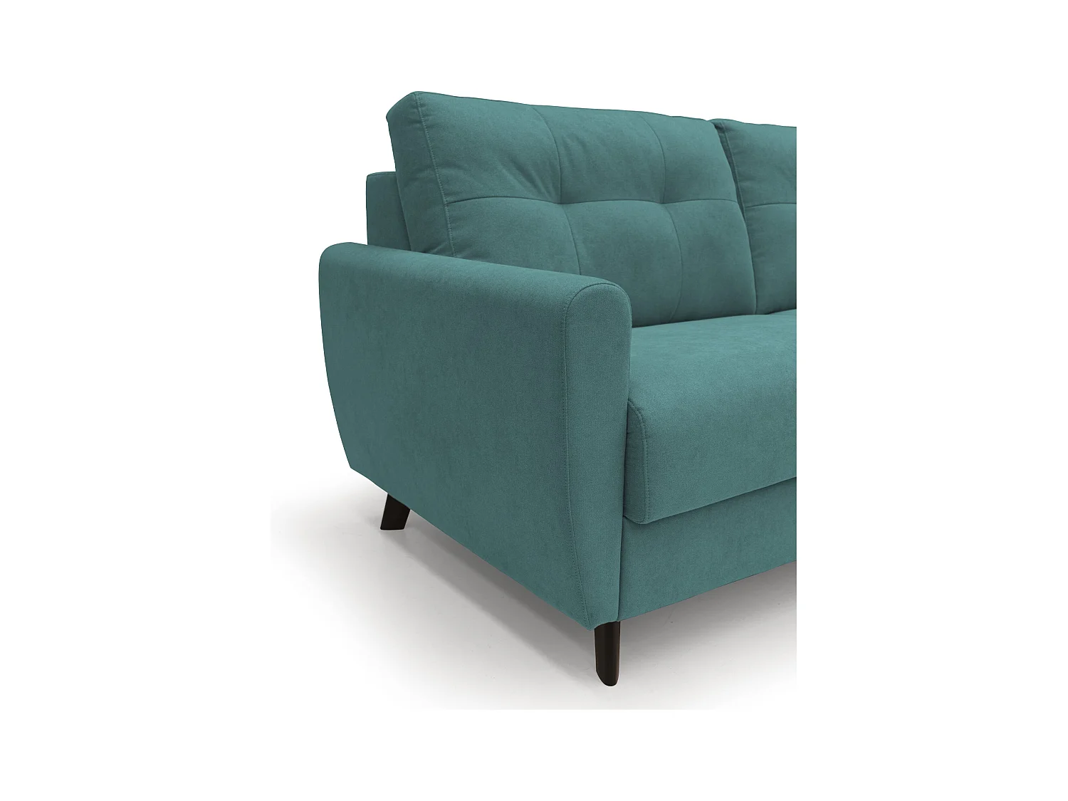 Callisto Schlafsofa aus weichem, wasserfestem Stoff T02 188 cm (mat. 140x197) petrol