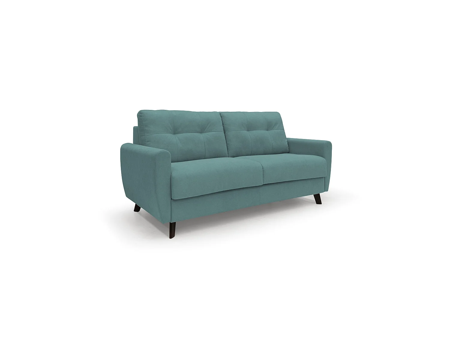Callisto Canapé lit convertible en tissu doux imperméable T02 188 cm (mat. 140x197) bleu canard