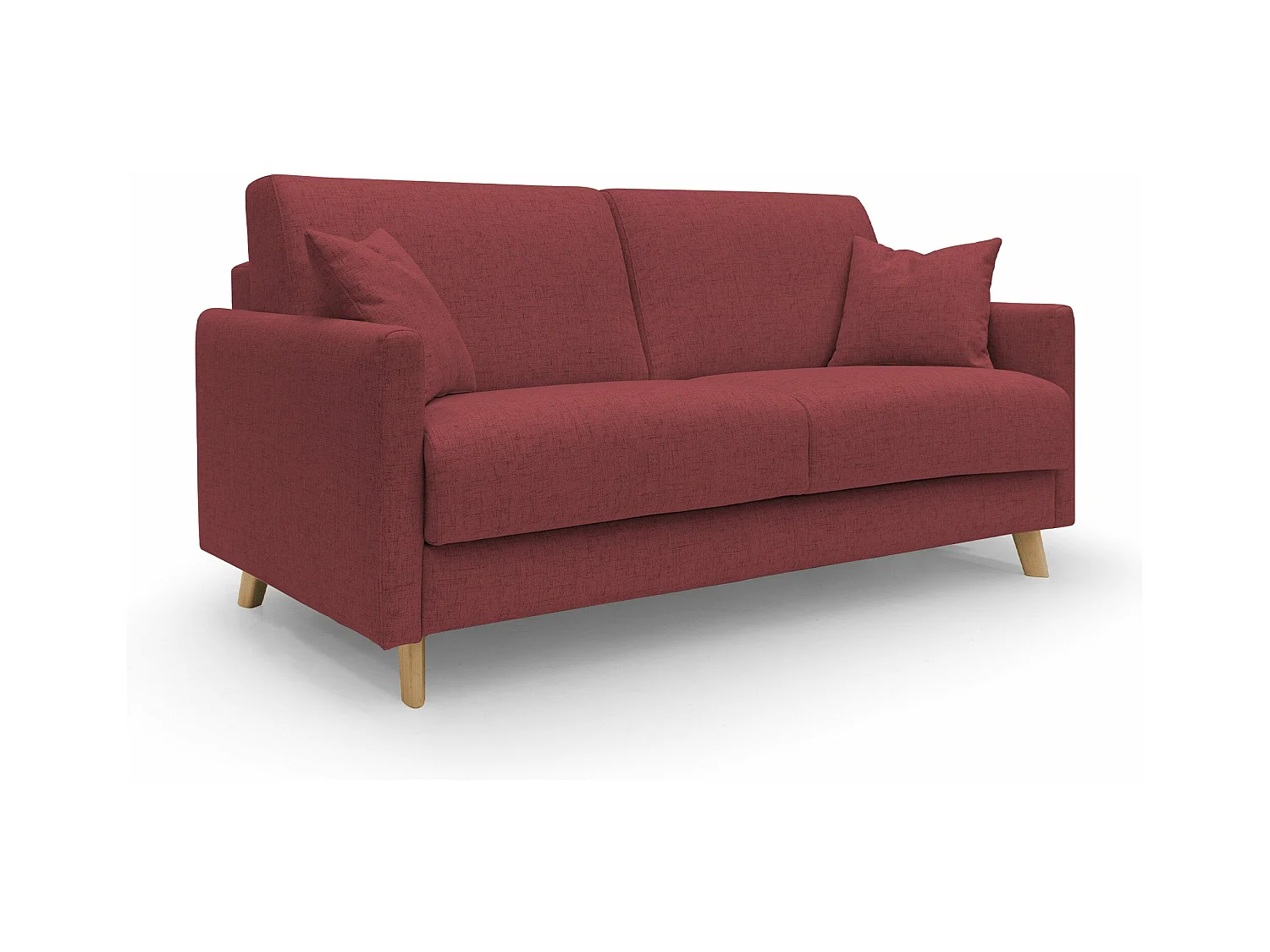 Edgar Canapé lit convertible en tissu FELIS imperméable T03 200 cm (mat. 160x197) rouge