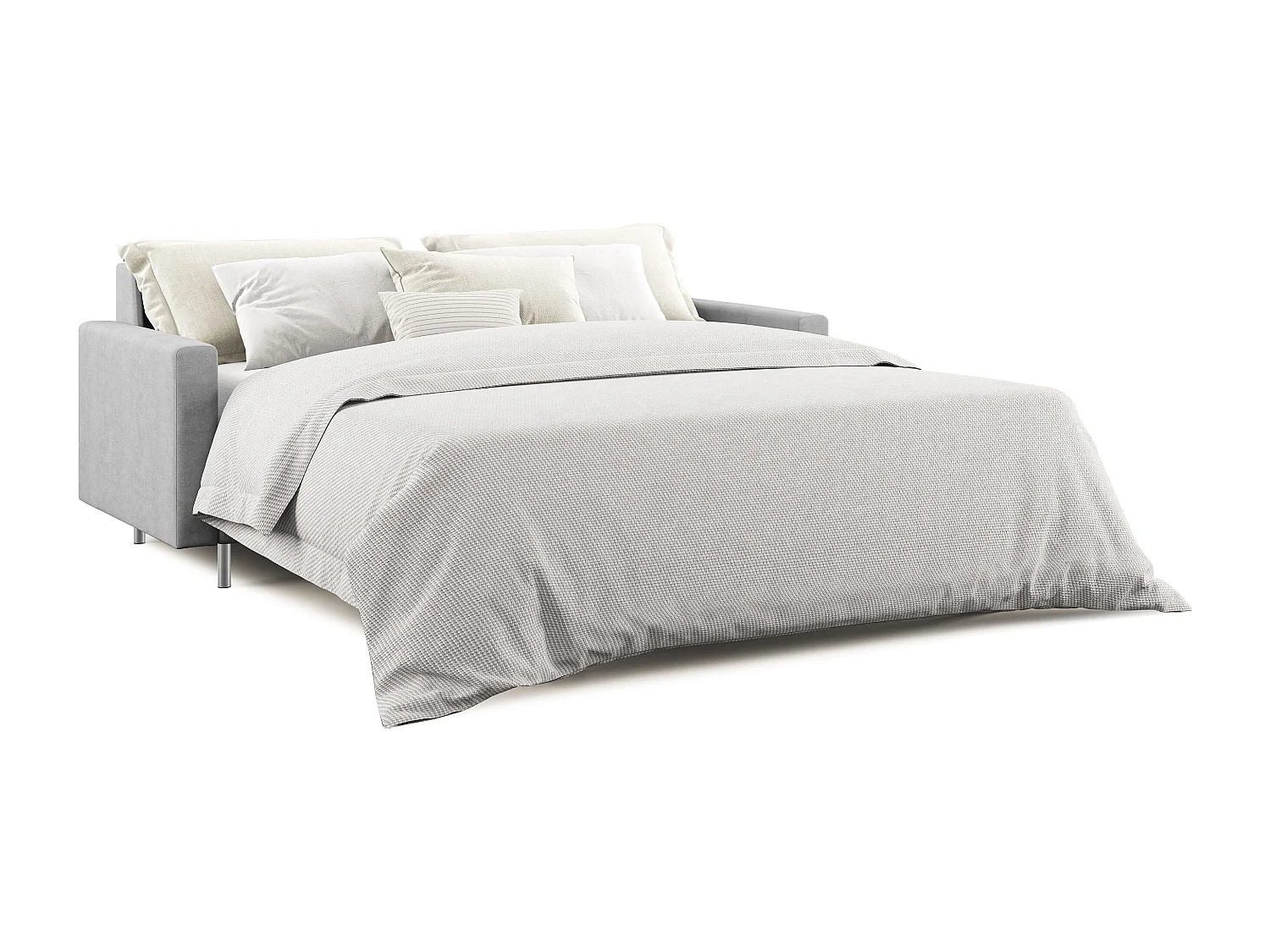 Megan Schlafsofa aus abwaschbarer Mikrofaser T11 208 cm (mat. 160x197) Grau