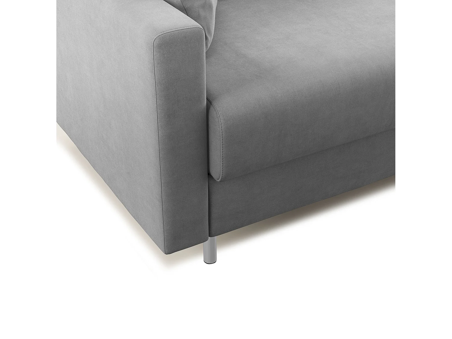 Megan Schlafsofa aus abwaschbarer Mikrofaser T11 208 cm (mat. 160x197) Grau