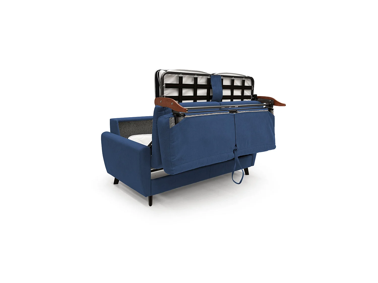 Callisto Sofá cama convertible de tela suave e impermeable 208 cm (mat. 160x197) Azul