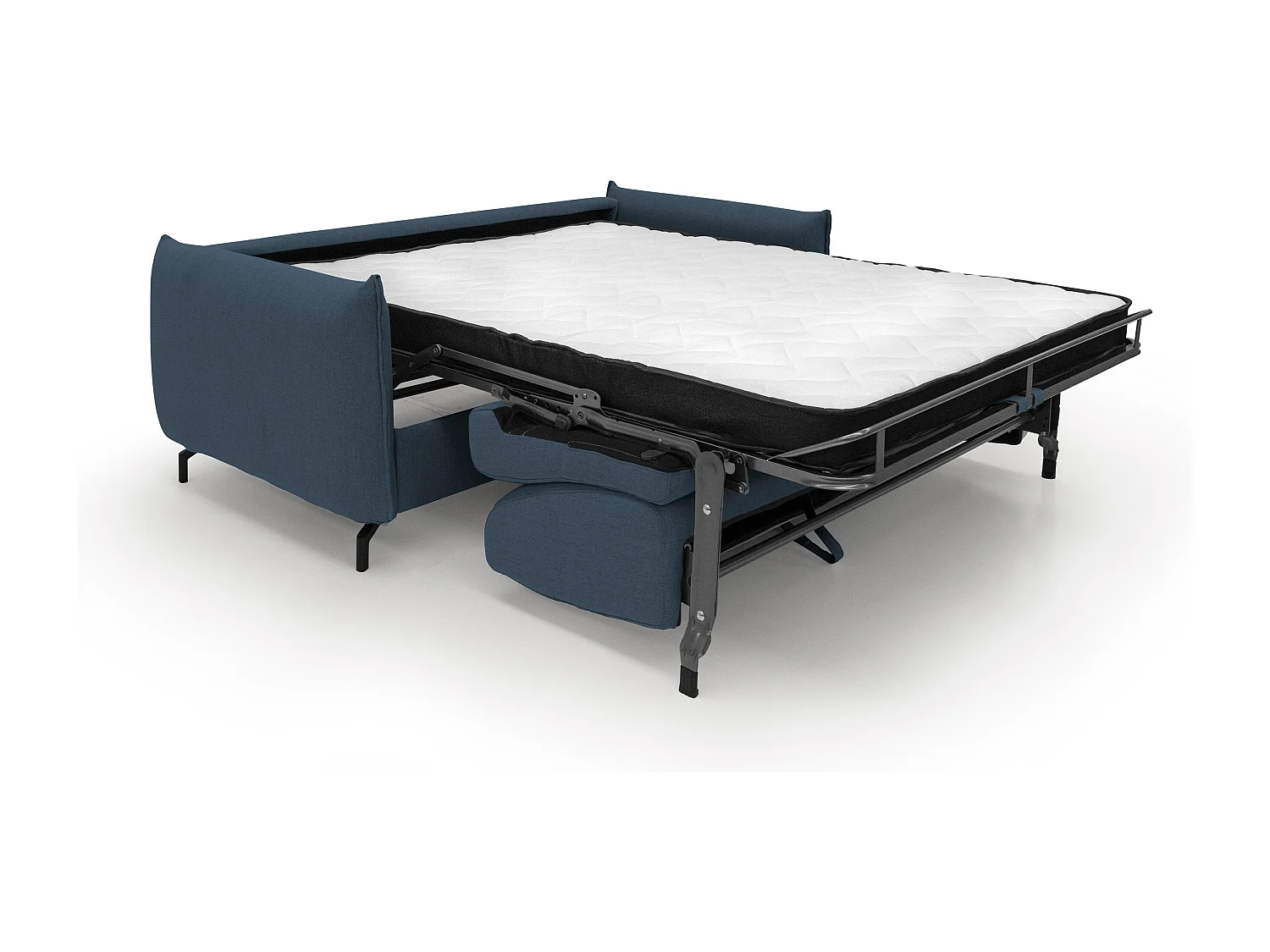 Scarlet Sofá cama convertible en tejido mixto de algodón impermeable 215 cm (mat.160x197) Azul