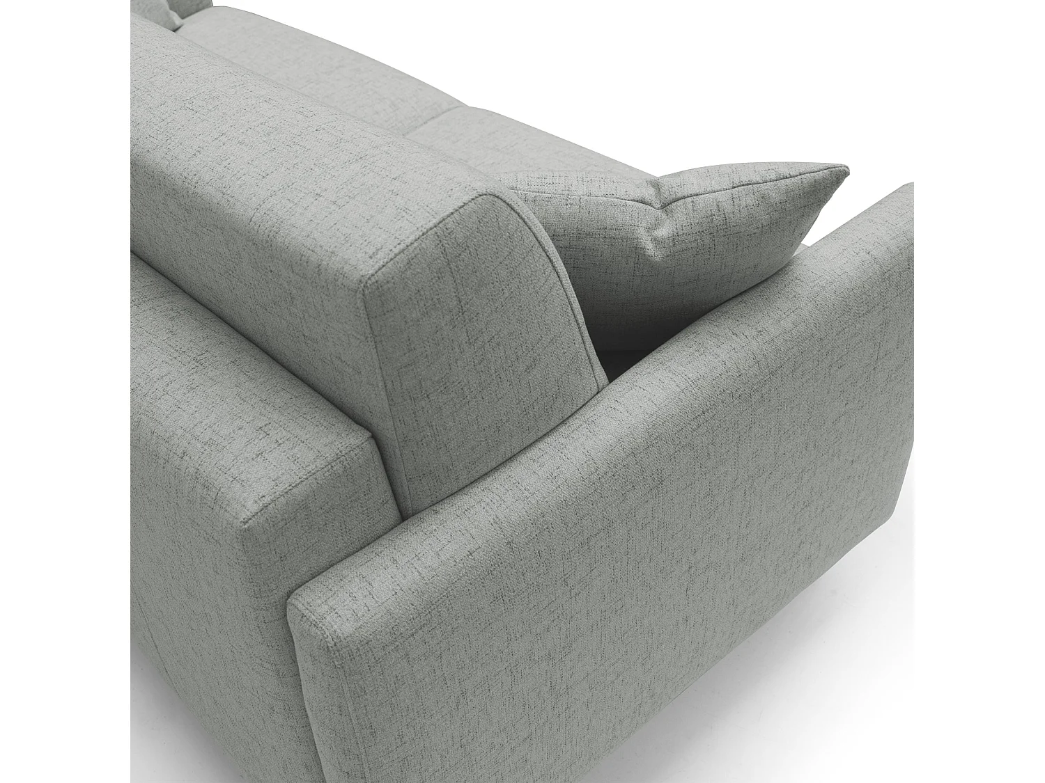 Edgar Sofá cama convertible en tela FELIS impermeable 180 cm (mat. 140x197) Gris Claro