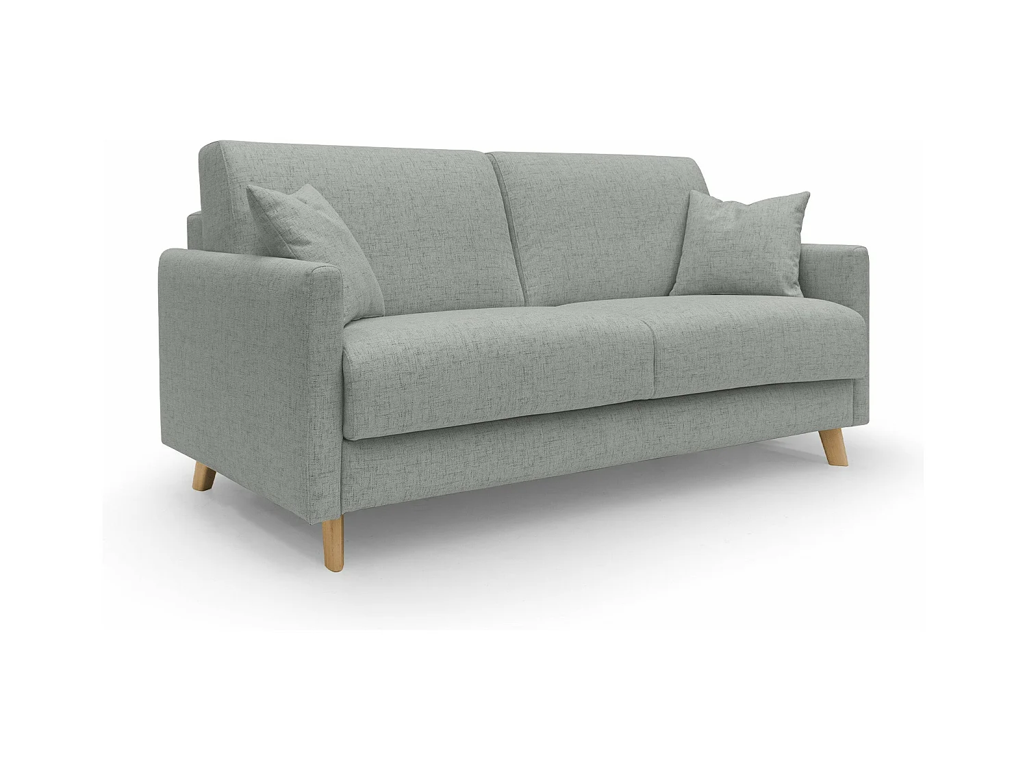 Edgar Canapé lit convertible en tissu FELIS imperméable T03 180 cm (mat. 140x197) gris clair