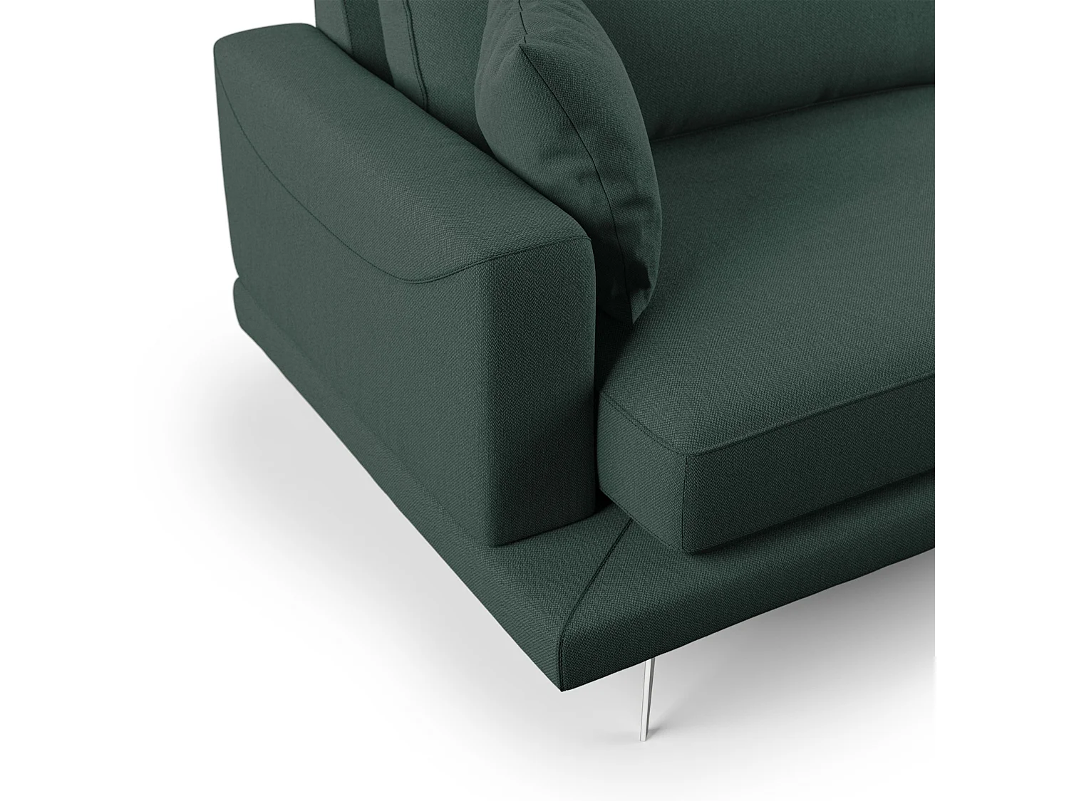 Dorian modernes Sofa aus weichem, schmutzabweisendem Stoff T05 218 cm grün