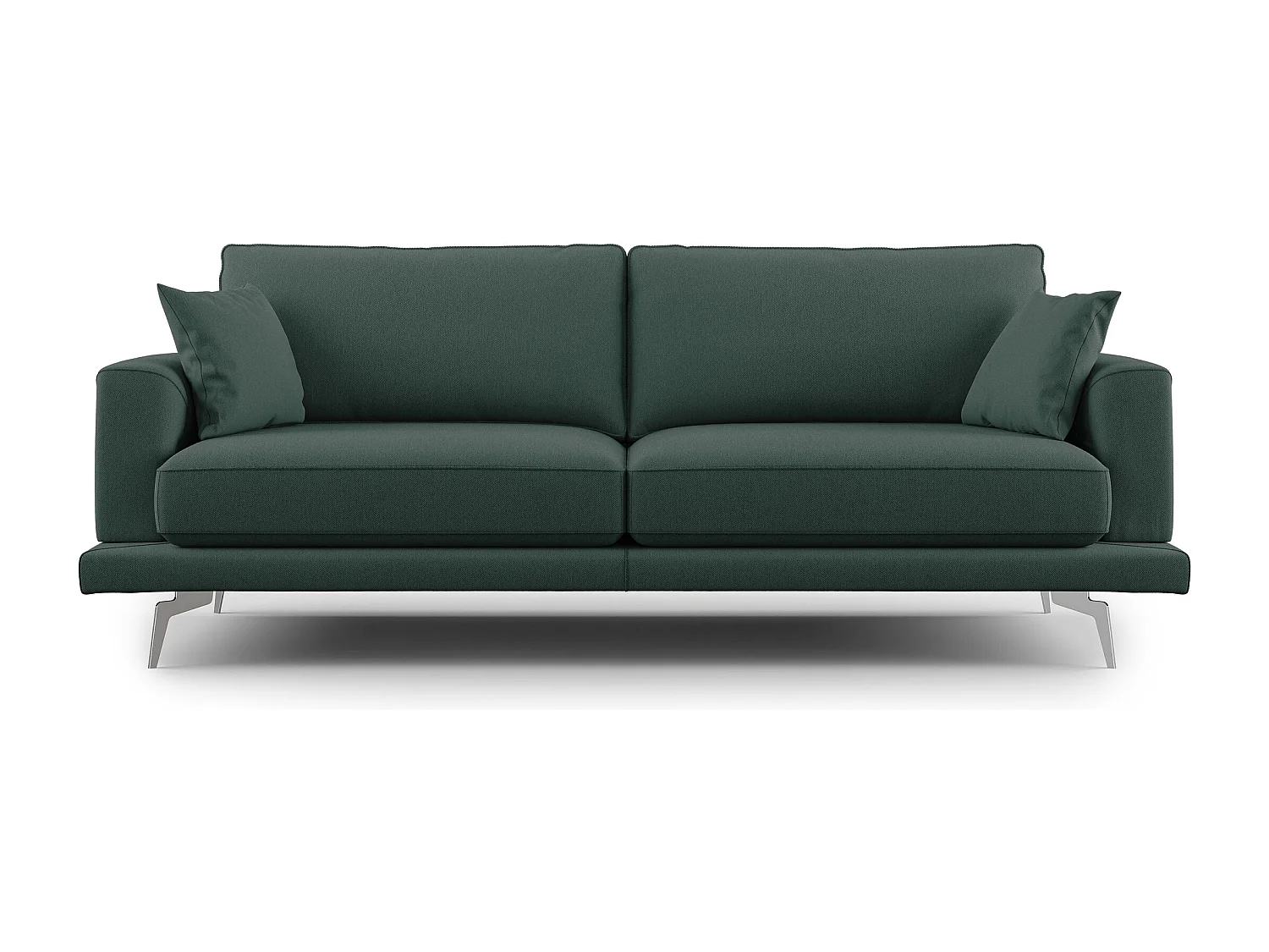 Dorian modernes Sofa aus weichem, schmutzabweisendem Stoff T05 218 cm grün