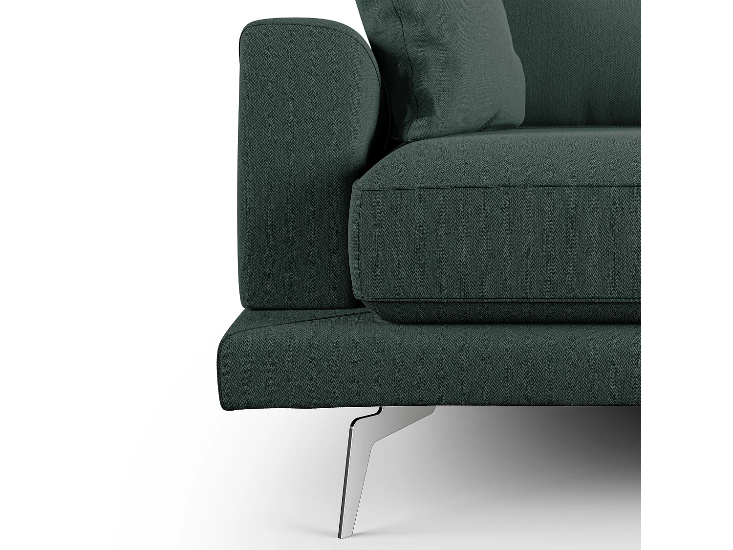 Dorian modernes Sofa aus weichem, schmutzabweisendem Stoff T05 218 cm grün