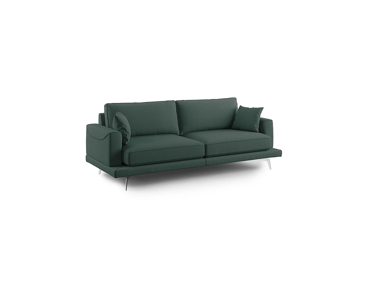 Dorian Canapé moderne en tissu doux anti-tache T05 218 cm vert