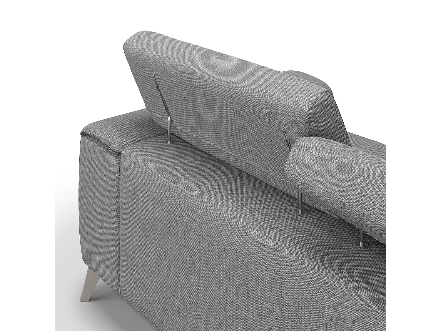 Fusion Sofá con asientos deslizantes en tela suave antimanchas 260 cm Gris