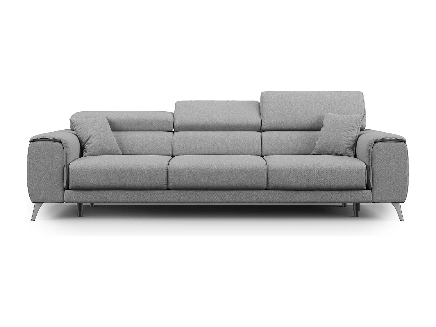 Fusion Divano con 3 sedute allungabili in tessuto smacchiabile T05 260 cm grigio