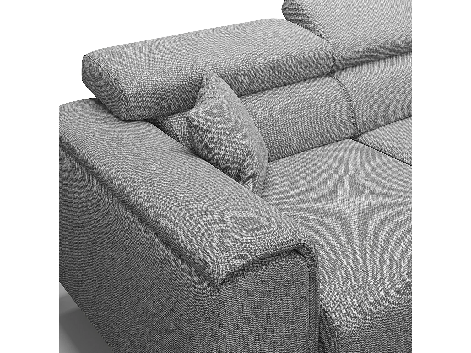 Fusion Divano con 3 sedute allungabili in tessuto smacchiabile T05 260 cm grigio