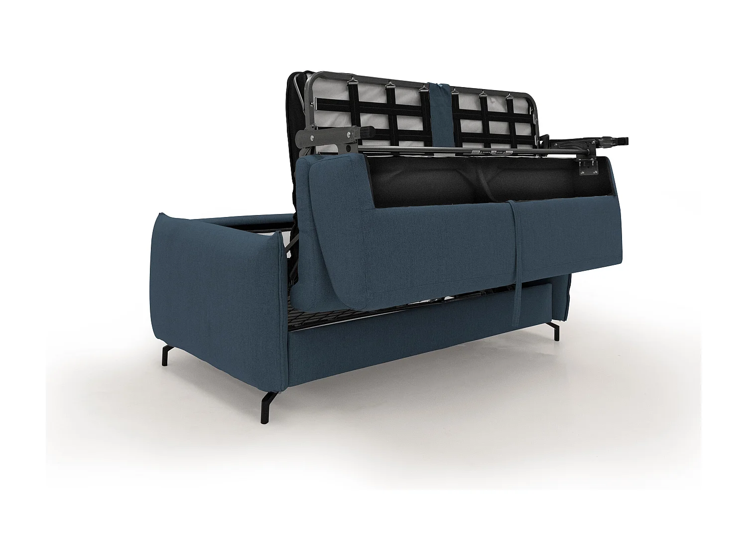 Scarlet Sofá cama convertible en tejido mixto de algodón impermeable 195 cm (mat.140x197) Azul