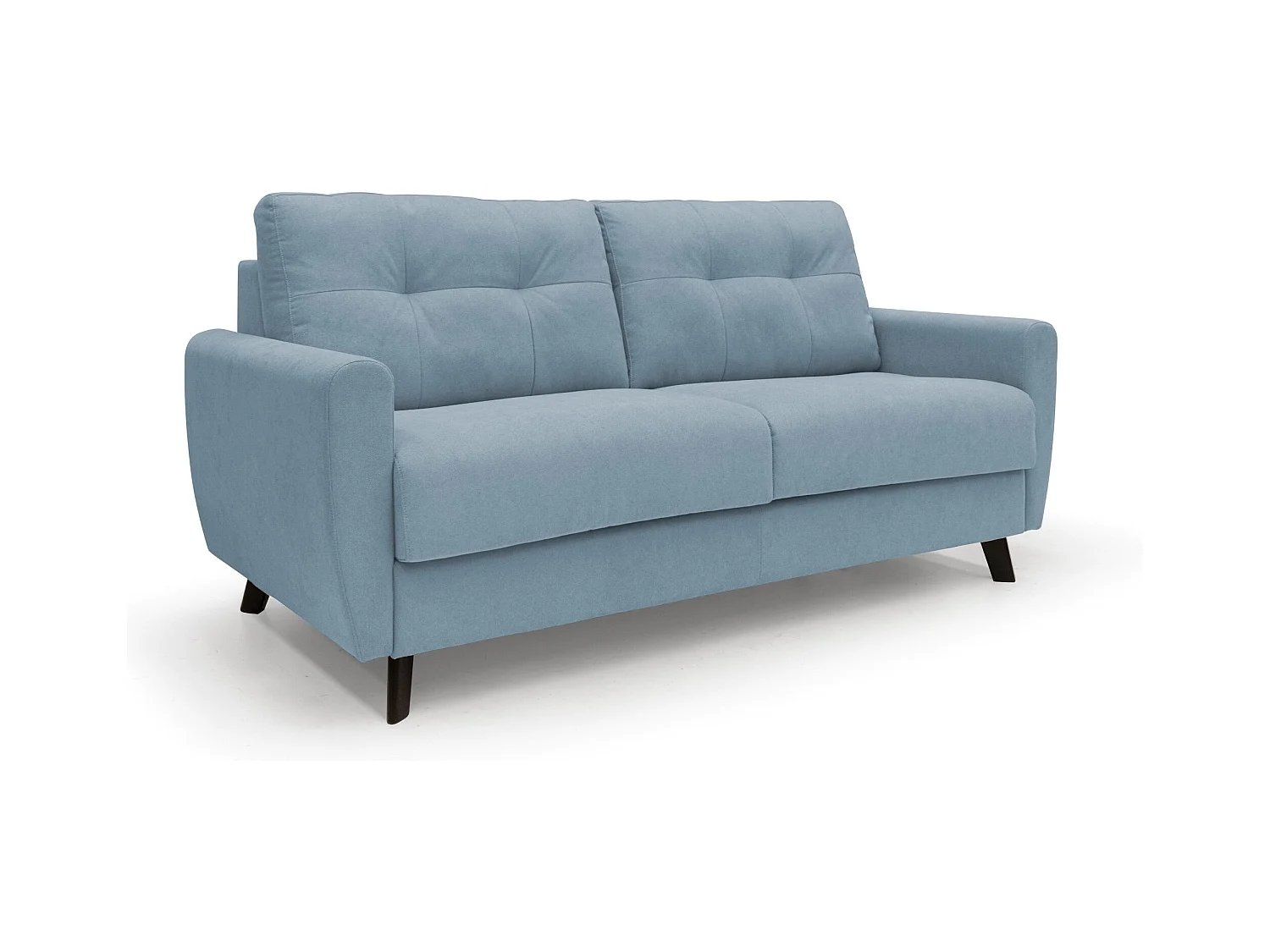 Callisto Canapé lit convertible en tissu doux imperméable T02 168 cm (mat. 120x197) bleu pastel