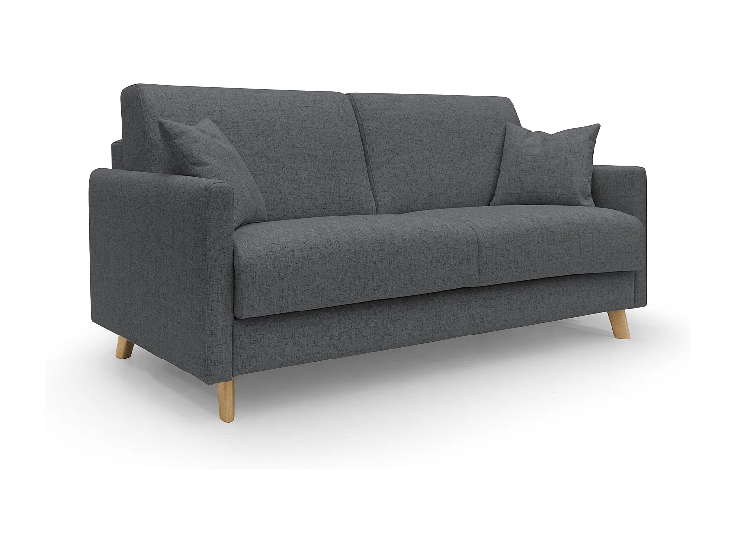 Edgar Sofá cama convertible en tela FELIS impermeable 160 cm (mat. 120x197) Antracita