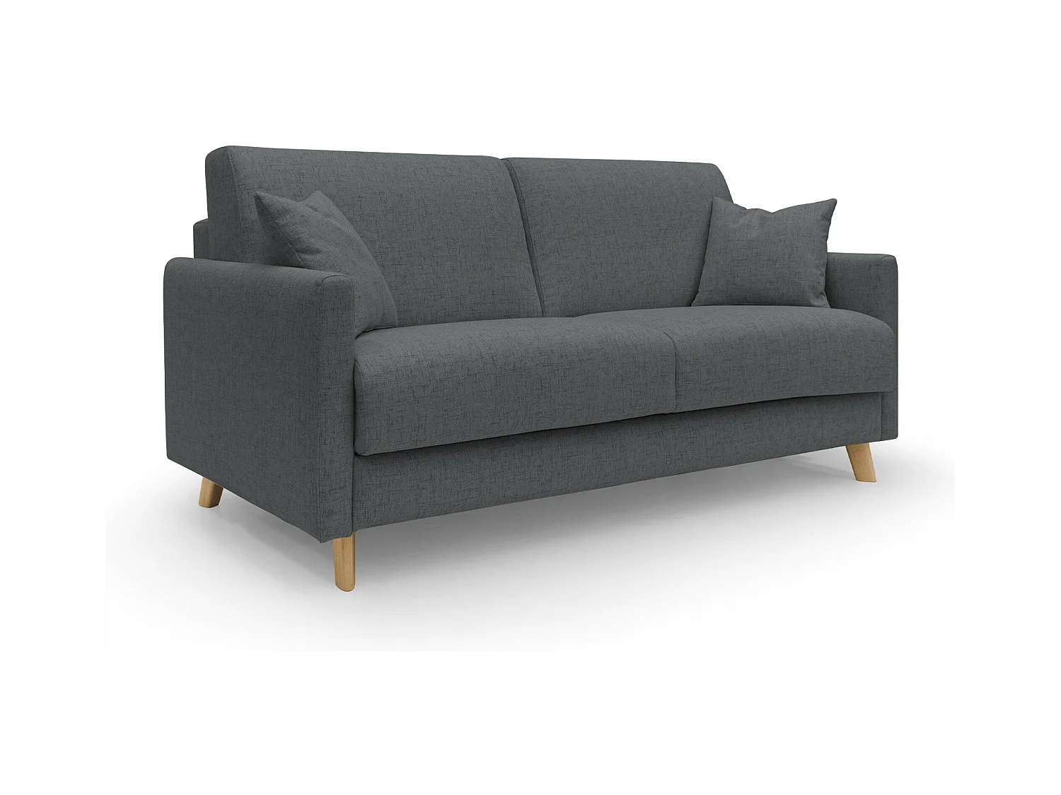 Edgar Canapé lit convertible en tissu FELIS imperméable T03 160 cm (mat. 120x197) anthracite
