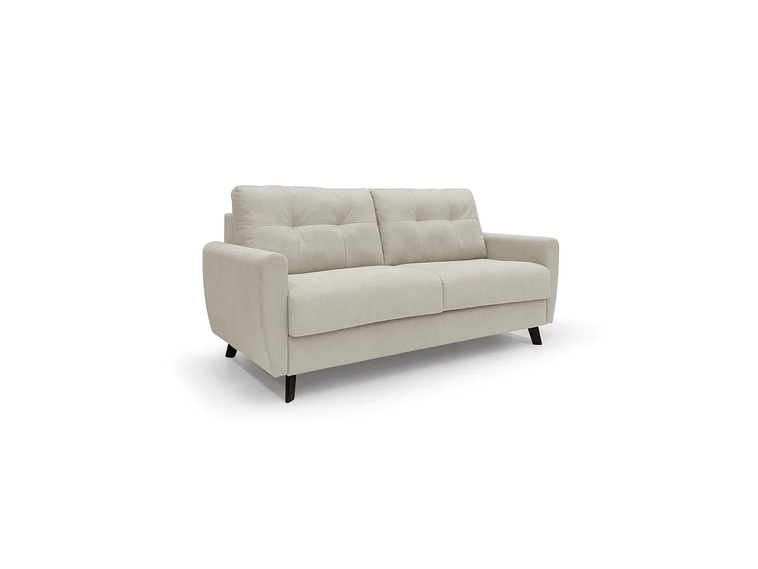 Callisto Canapé lit convertible en tissu doux imperméable T02 168 cm (mat. 120x197) creme