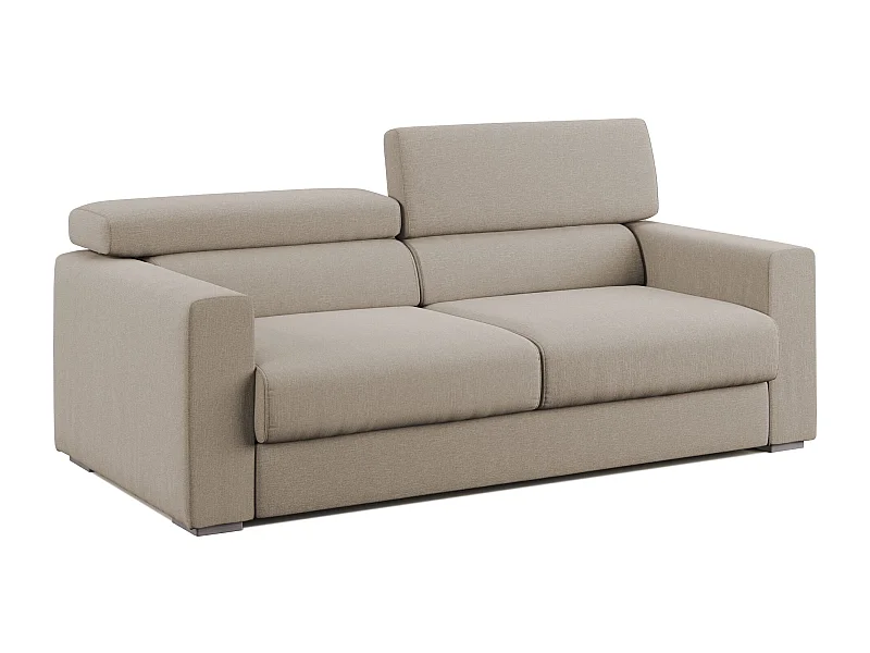 Dylan Sofa mit Bettkastenauszug aus wasserfestem, Baumwollartigem Stoff T13 188 cm beige