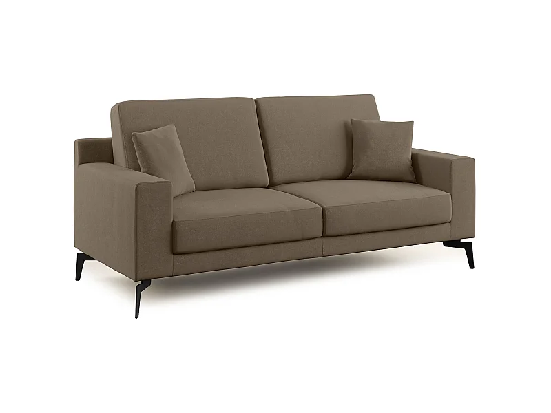 Prestige modernes Sofa aus abwaschbarer Mikrofaser T11 166 cm  braun