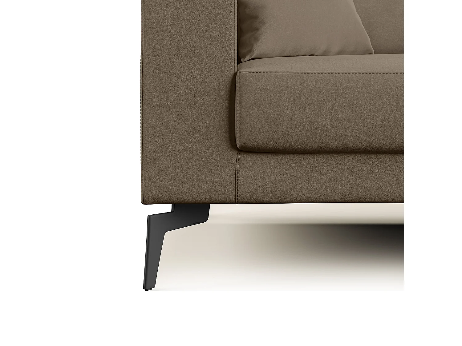 Prestige Canapé moderne en microfibre détachable T11 166 cm  brun