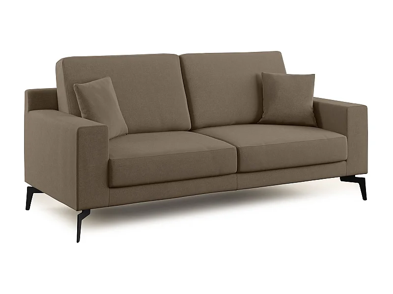 Prestige modernes Sofa aus abwaschbarer Mikrofaser T11 166 cm  braun