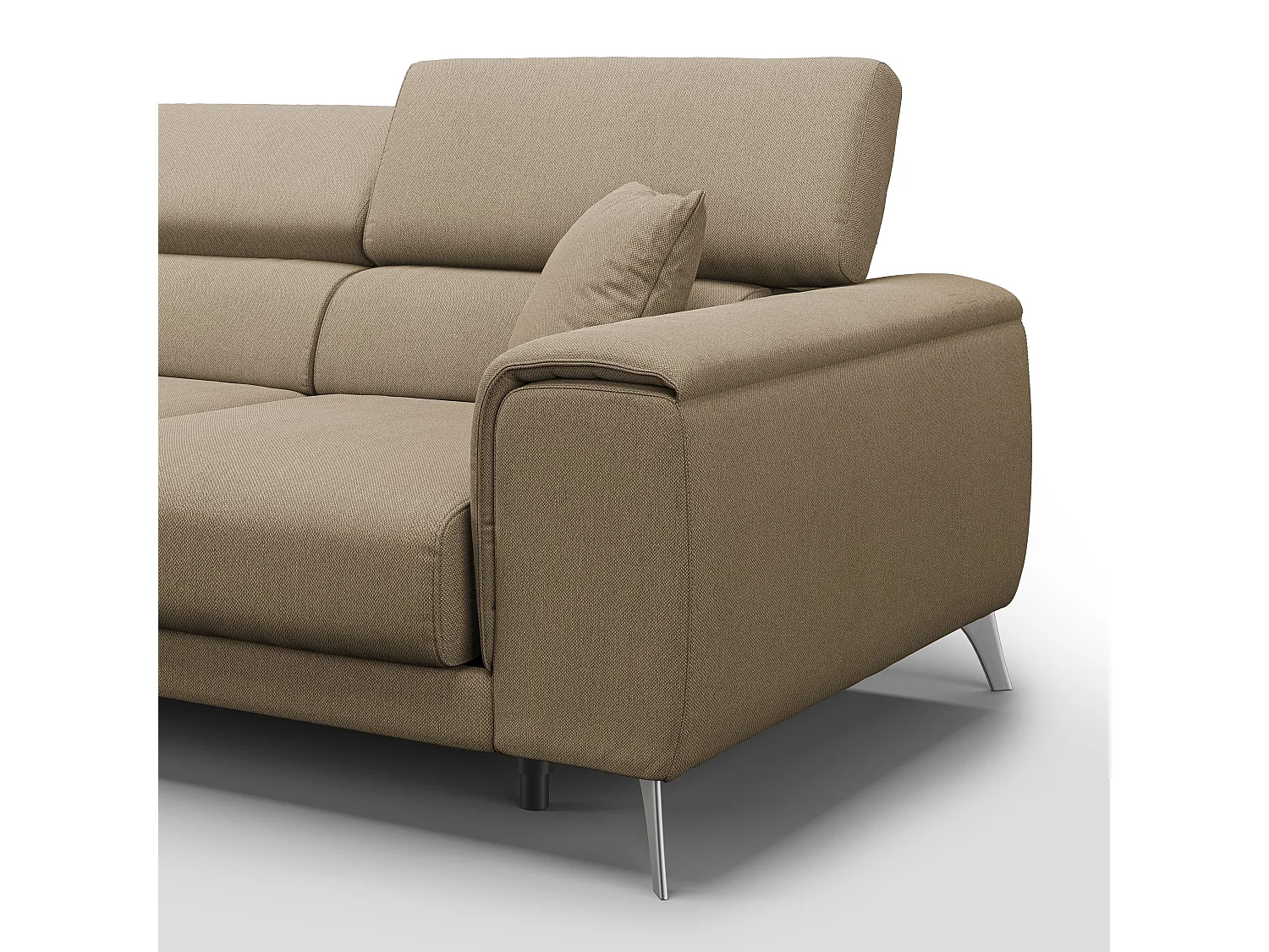 Fusion Divano con 3 sedute allungabili in tessuto smacchiabile T05 260 cm beige
