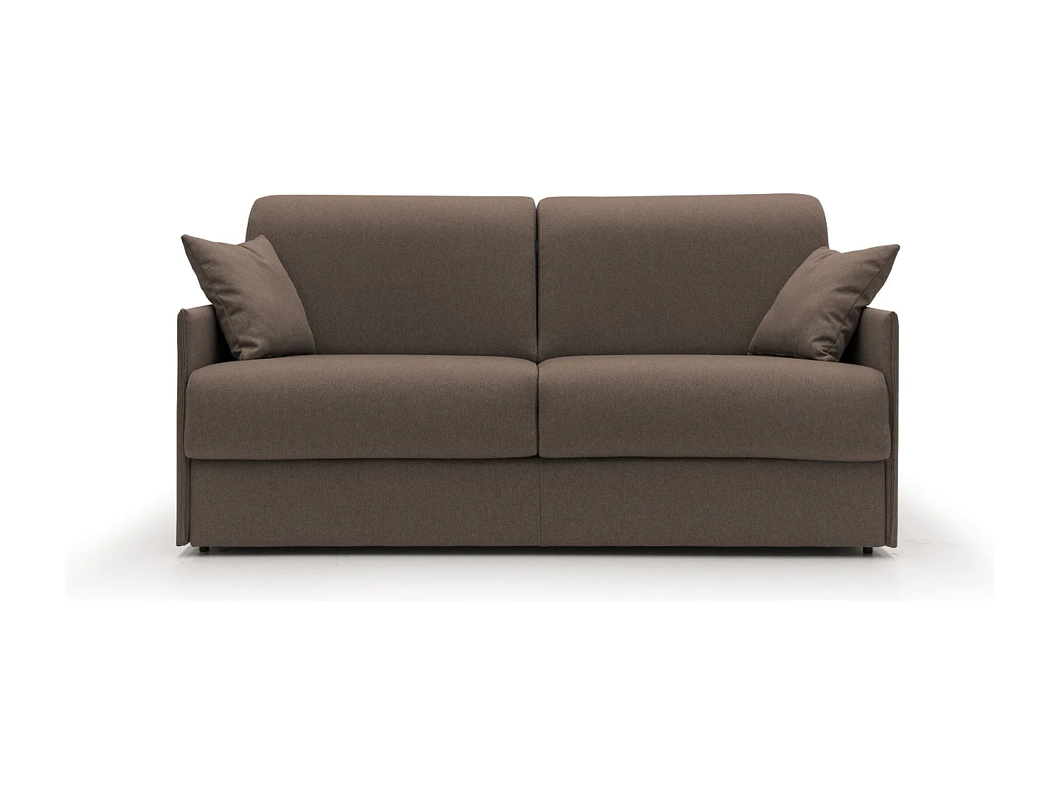 Evans Sofá cama convertible en tela impermeable 149 cm (mat. 120x197) Marrón