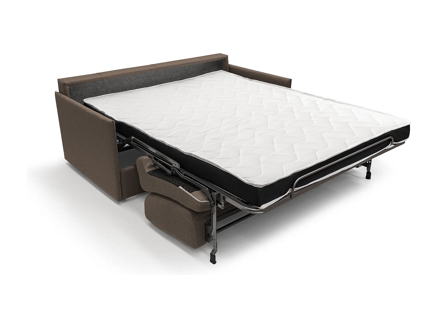 Evans Divano letto matrimoniale in tessuto impermeabile T13 149 cm (mat. 120x197) marrone