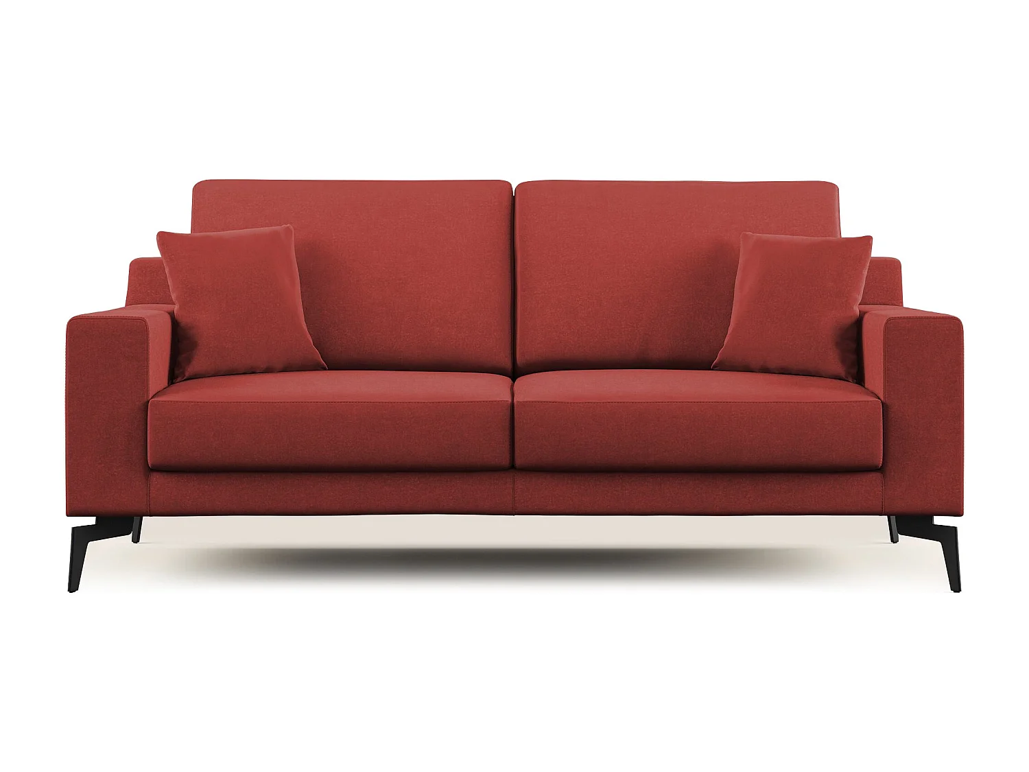 Prestige Sofá moderno en microfibra desmontable 166 cm Rojo