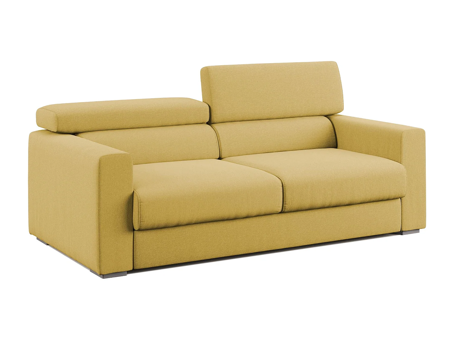 Dylan Sofa mit Bettkastenauszug aus wasserfestem, Baumwollartigem StoffT13 158 cm gelb