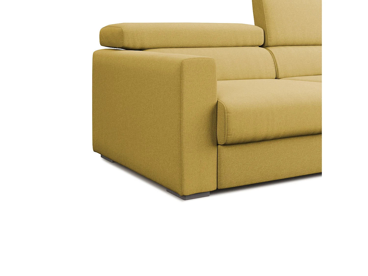 Dylan Sofa mit Bettkastenauszug aus wasserfestem, Baumwollartigem StoffT13 158 cm gelb