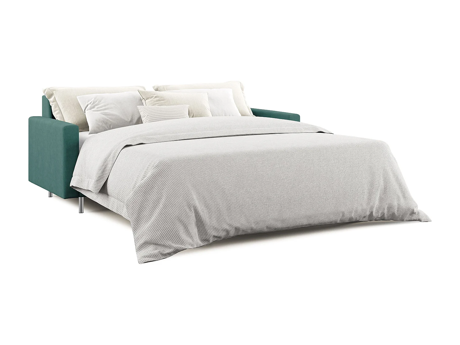 Megan Sofá convertible en microfibra extraíble 208 cm (mat. 160x197) Verde