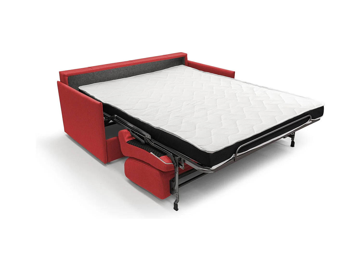 Evans Sofá cama convertible en tela impermeable 189 cm (mat. 160x197) Rojo