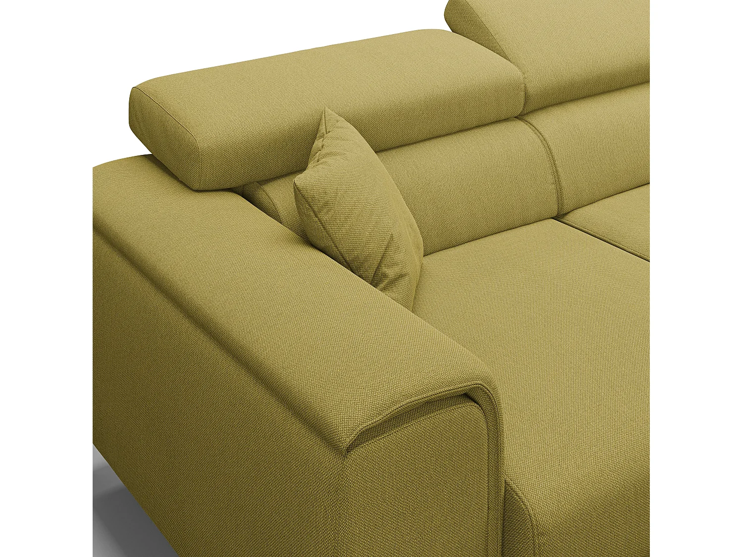 Fusion Sofa mit 3 Schiebesitzen aus abwaschbarem Stoff T05 260 cm gelb